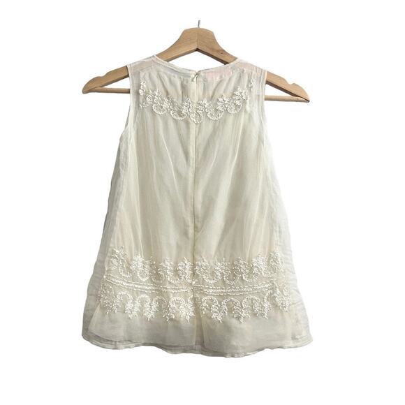 I Pinco Pallino Imelde & Stefano Cavalleri Girls 8 Cream Beaded Shift Mini Dress - Picture 2 of 12